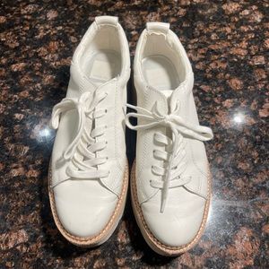 Dolce Vita - Barely Worn - White Leather Platform Toyah Sneaker - Size 8.5